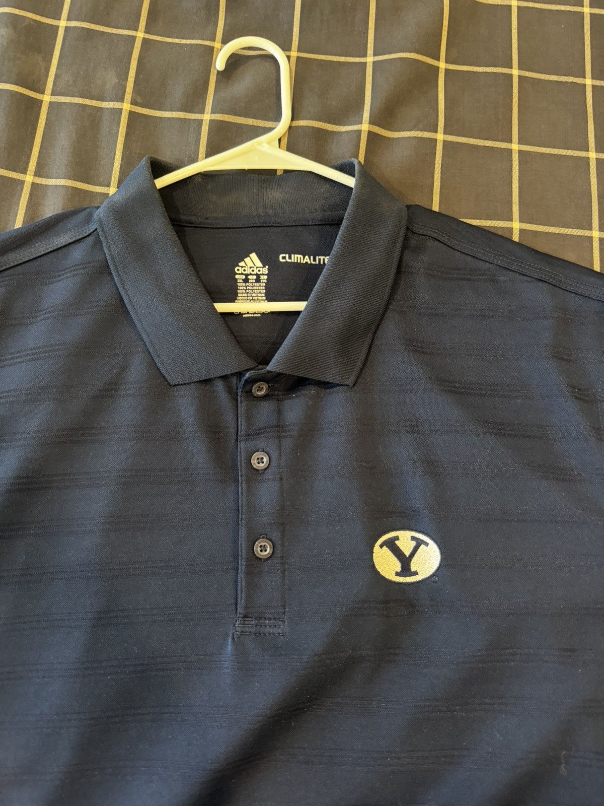 Adidas Vintage Adidas BYU Cougars Climalite Men's XXL Navy Polo Size US XXL / EU 58 / 5 - 2 Thumbnail