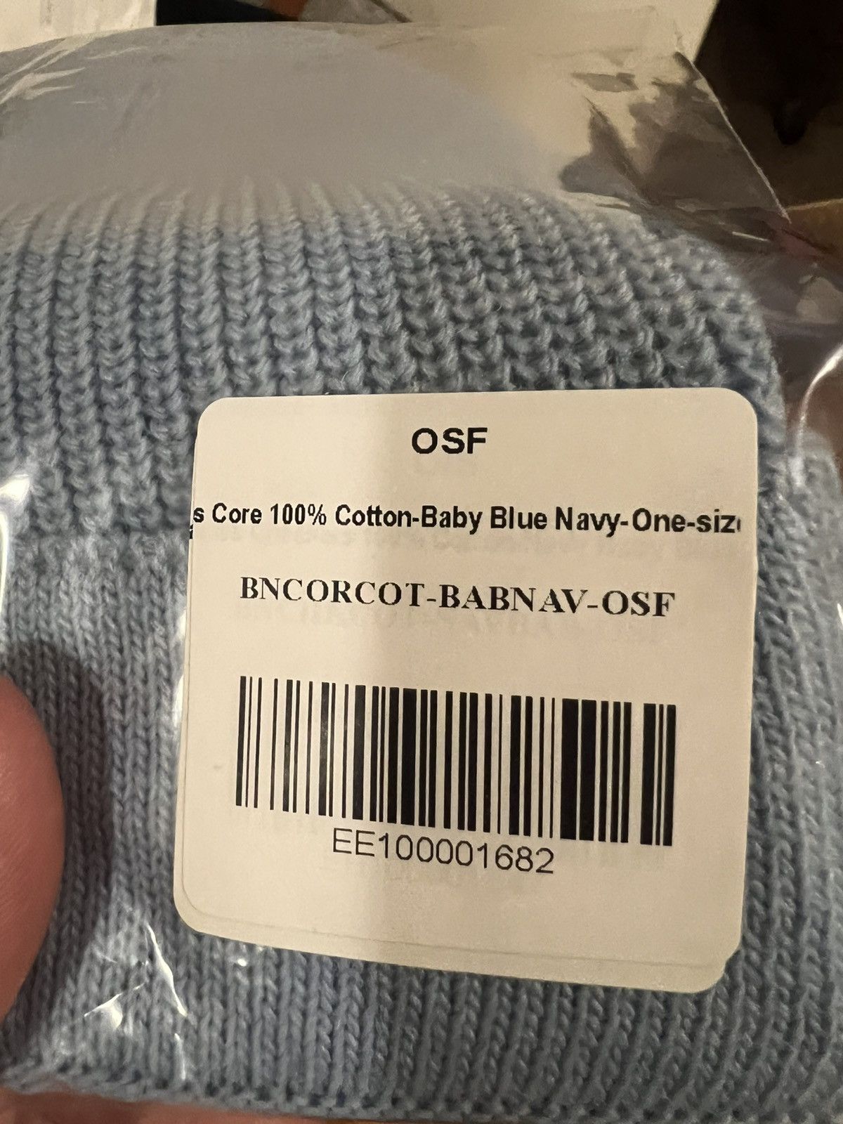 Eric Emanuel Eric Emanuel EE baby blue w navy winter hat beanie Size ONE SIZE - 3 Thumbnail