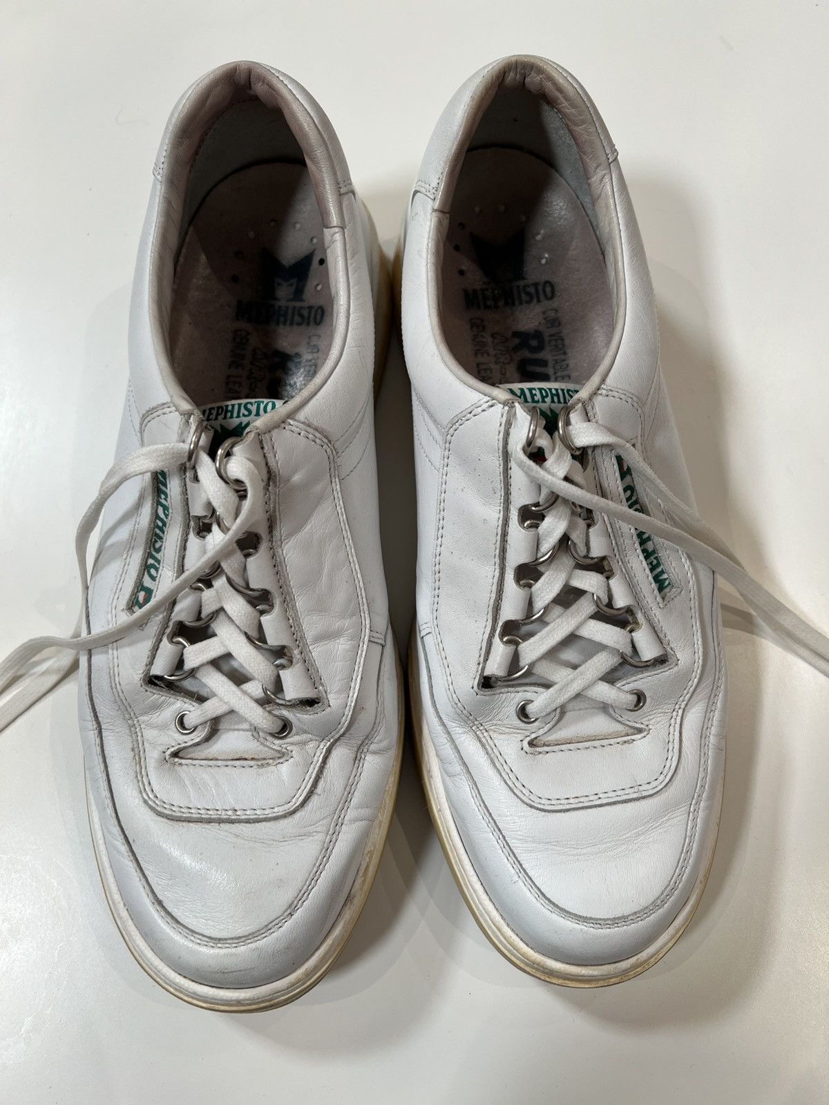 Mephisto Mephisto Rare White RunOff Leather Sneaker size 10 Size US 9.5 / EU 42-43 - 7 Thumbnail