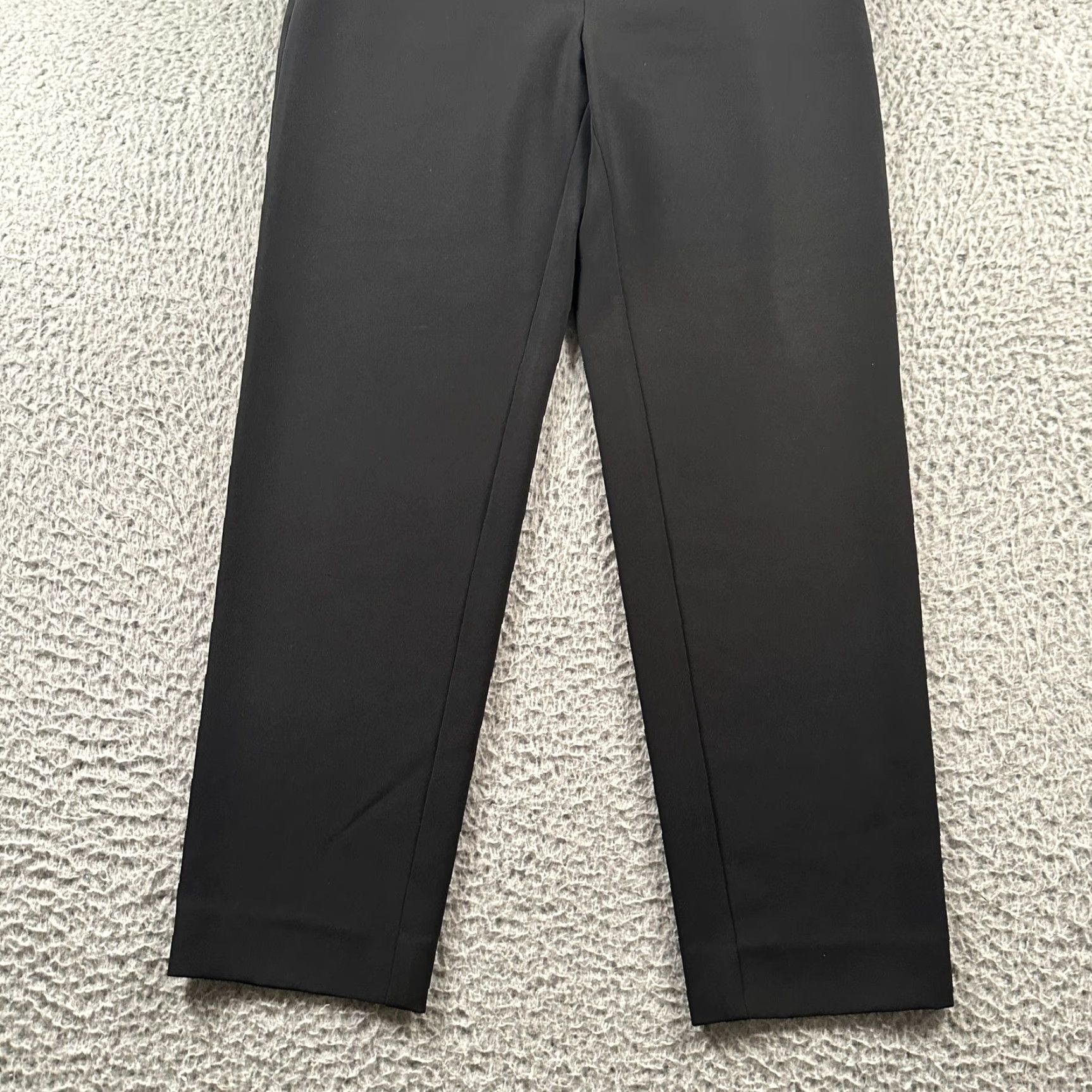 St. John St John Caviar Pants Womens 4 Black Straight Leg Ponte Pull On Stretch Work Size 27" / US 4 / IT 40 - 3 Thumbnail