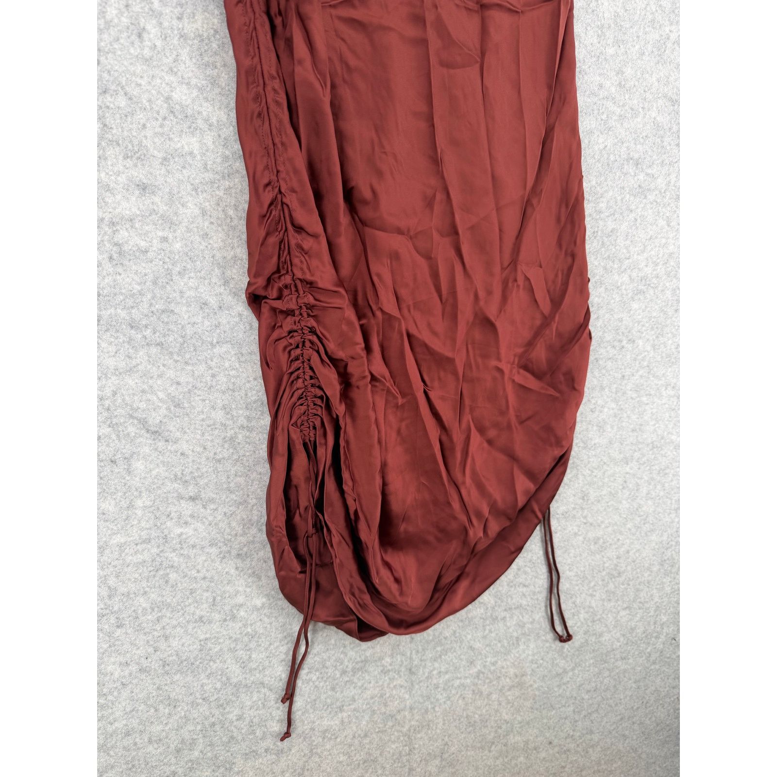 Aritzia NWT Wilfred Only Ruched Rustique Silky Slip Dress Size LARGE Size L / US 10 / IT 46 - 3 Thumbnail