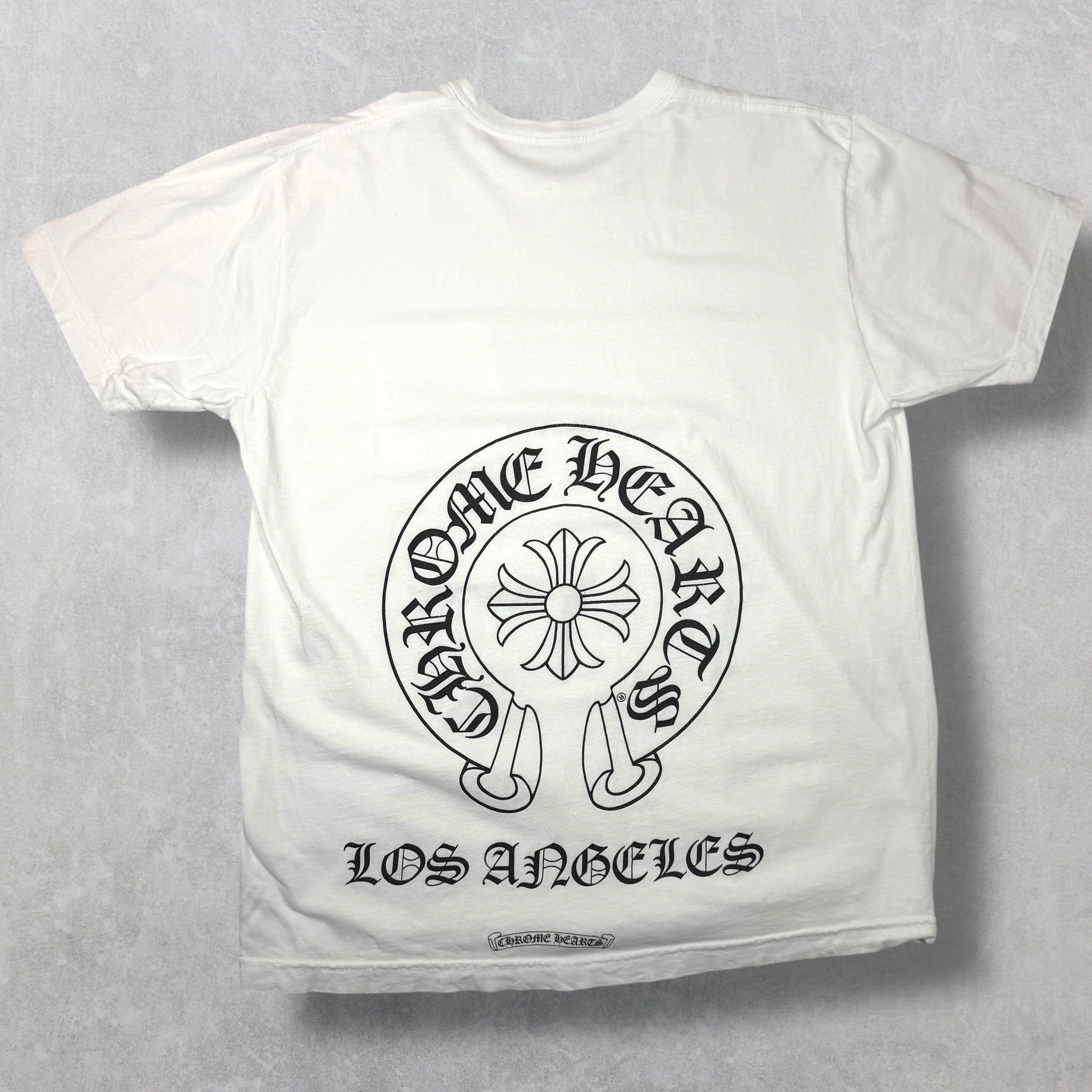 Chrome Hearts Chrome Hearts Los Angeles Horseshoe White Tee XL Size US XL / EU 56 / 4 - 1 Thumbnail
