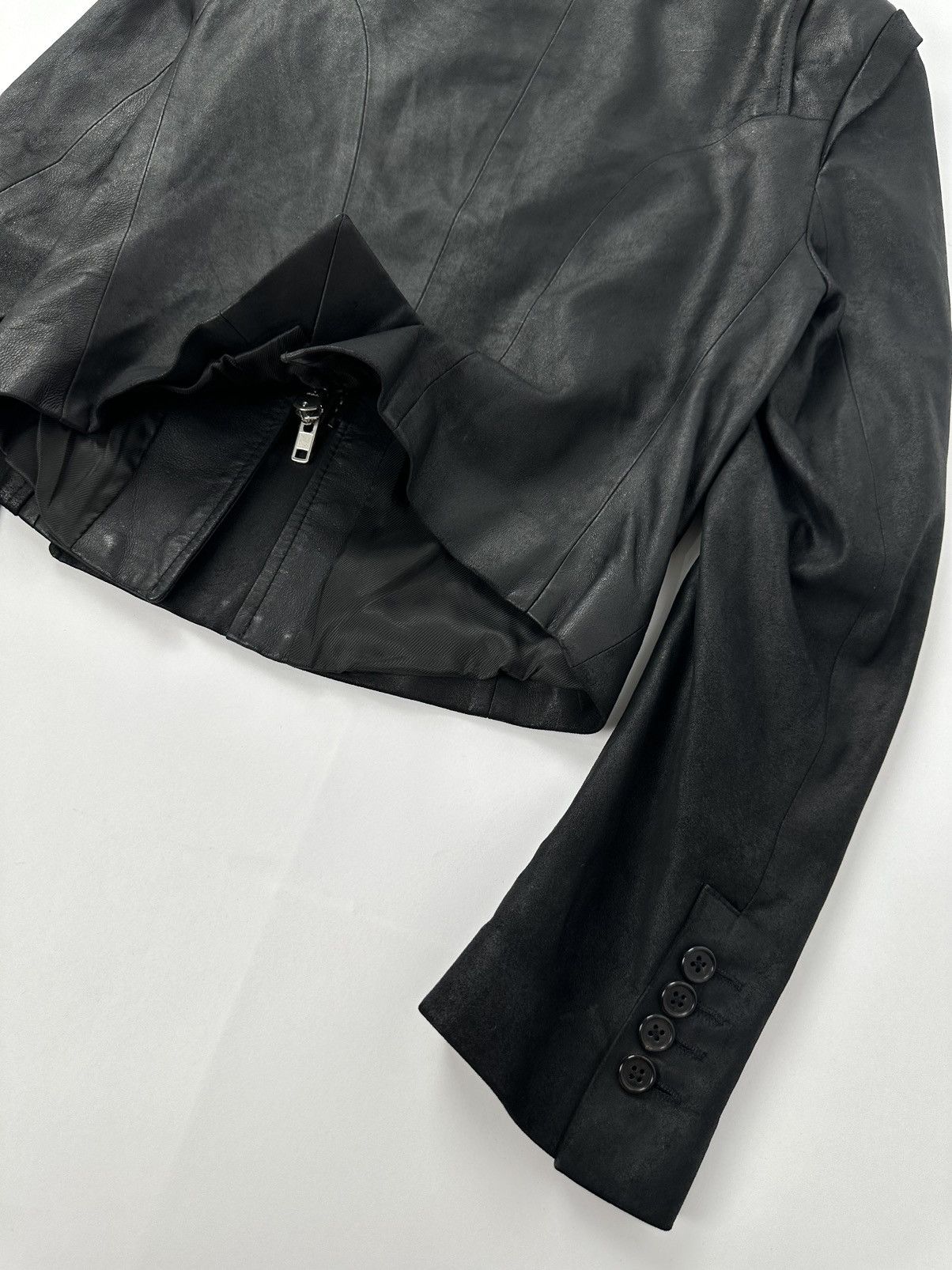 Ann Demeulemeester Ann Demeulemeester Asymmetrical Multi-Zipper Biker Leather Size S / US 4 / IT 40 - 11 Thumbnail