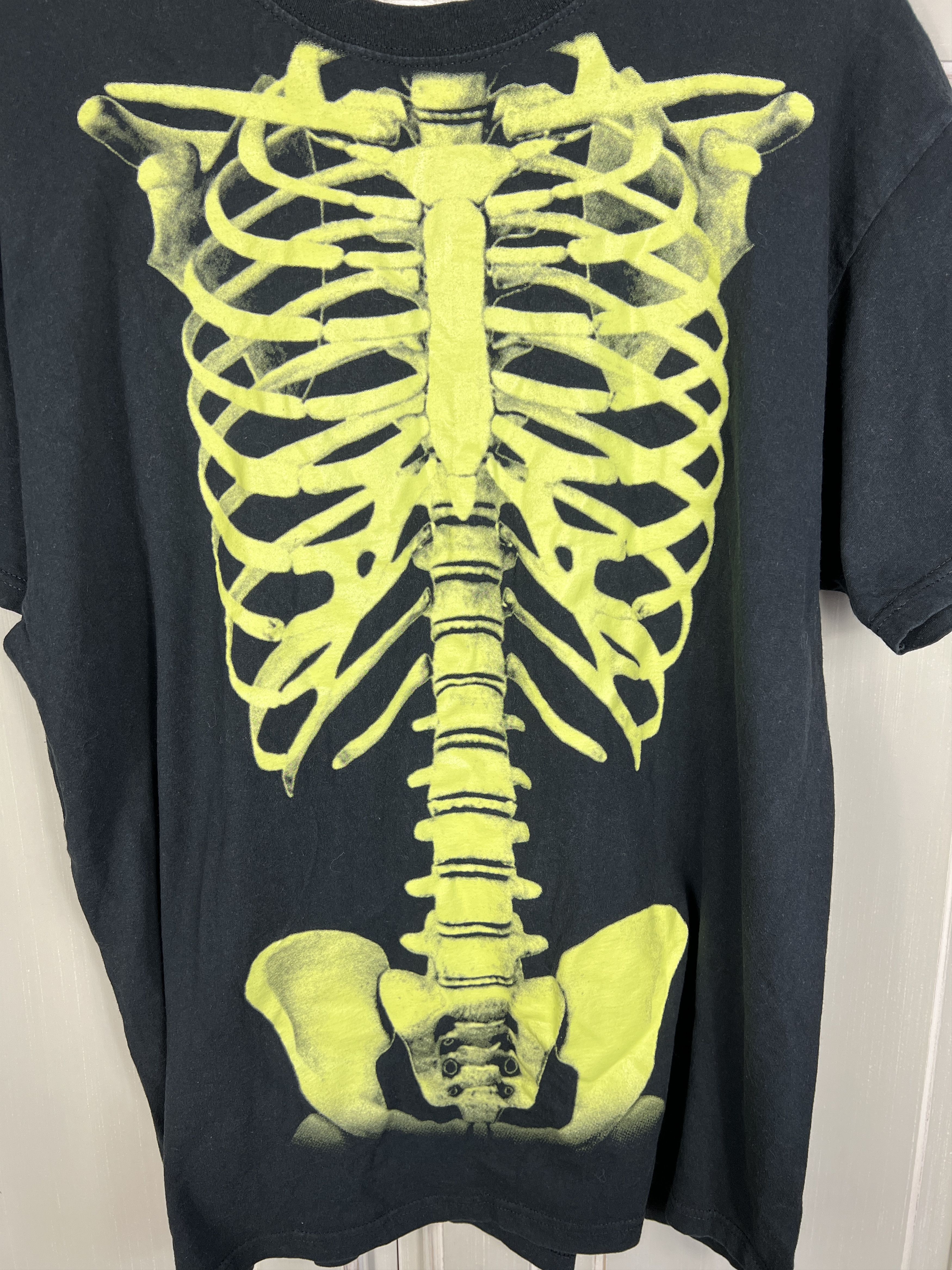 Japanese Brand SKELETON GRAPHIC TEE VINTAGE Y2K CDG STYLE BLACK Size US XL / EU 56 / 4 - 4 Thumbnail