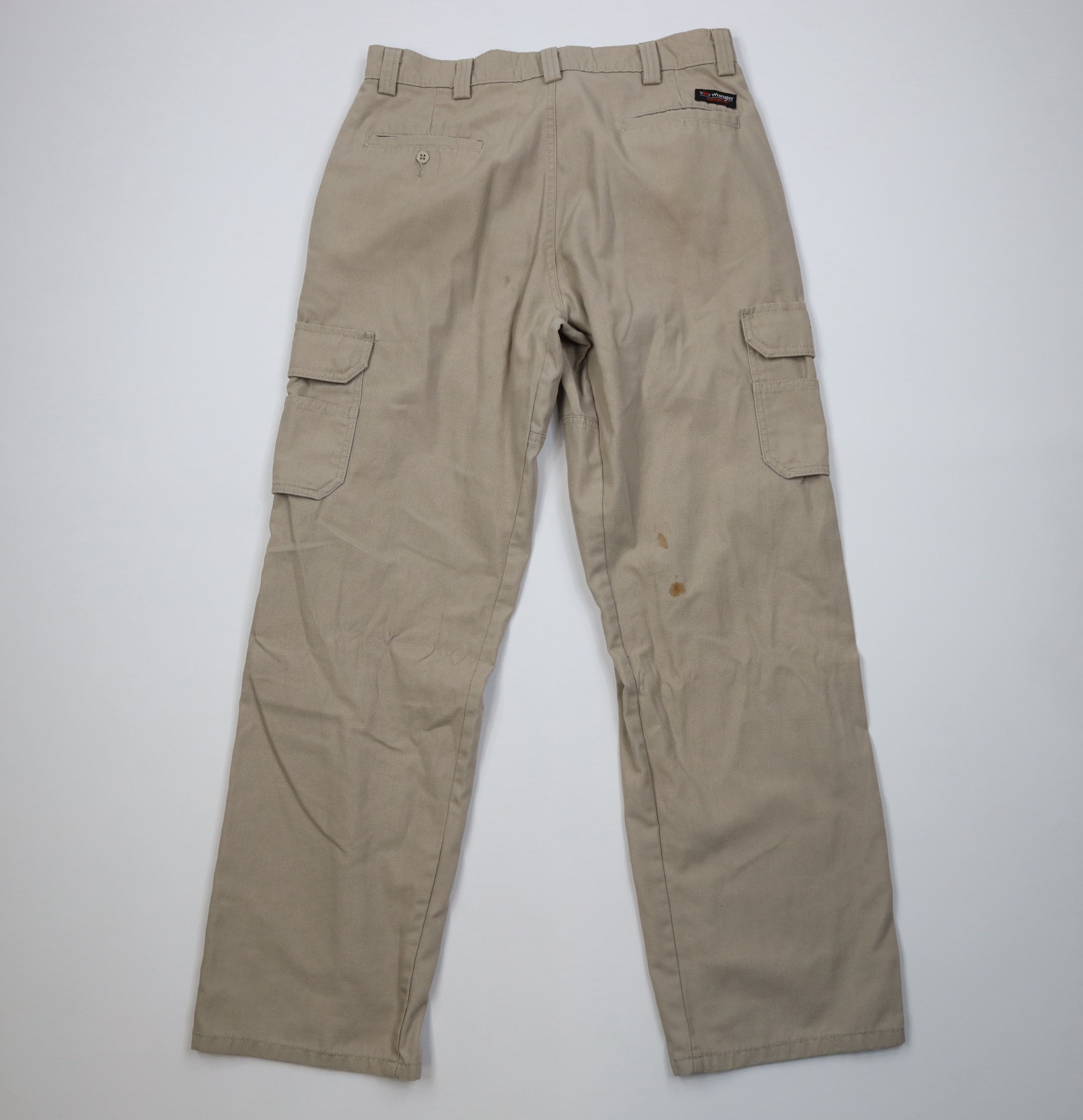 Wrangler Vintage Y2K Wrangler Workwear Wide Leg Cargo Pants Beige Size US 34 / EU 50 - 9 Thumbnail