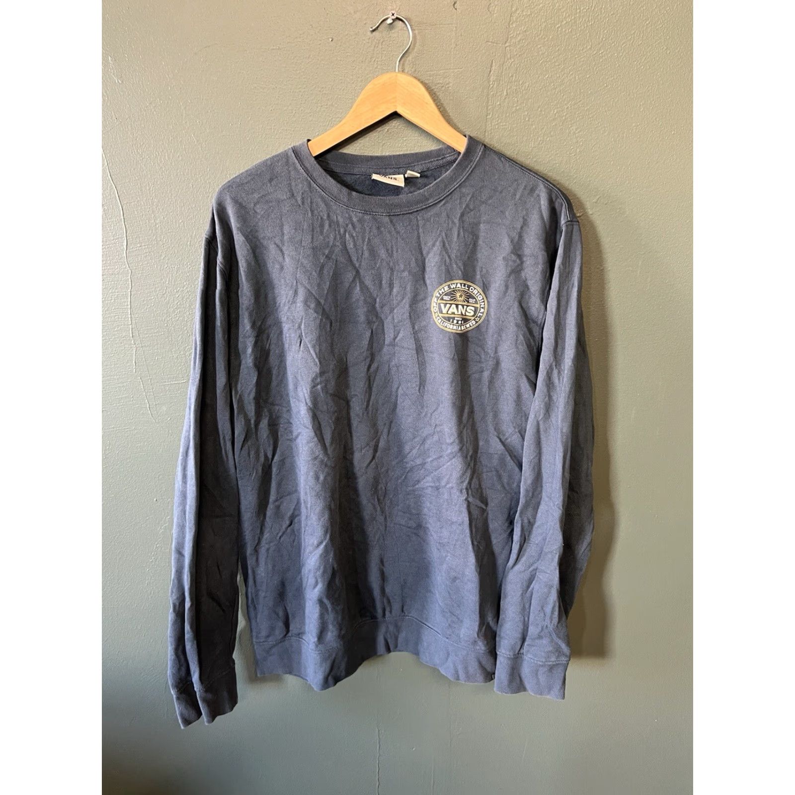 Vans Vans Blue Long Sleeve Off The Wall Graphic Shirt L Mens Size US L / EU 52-54 / 3 - 2 Thumbnail