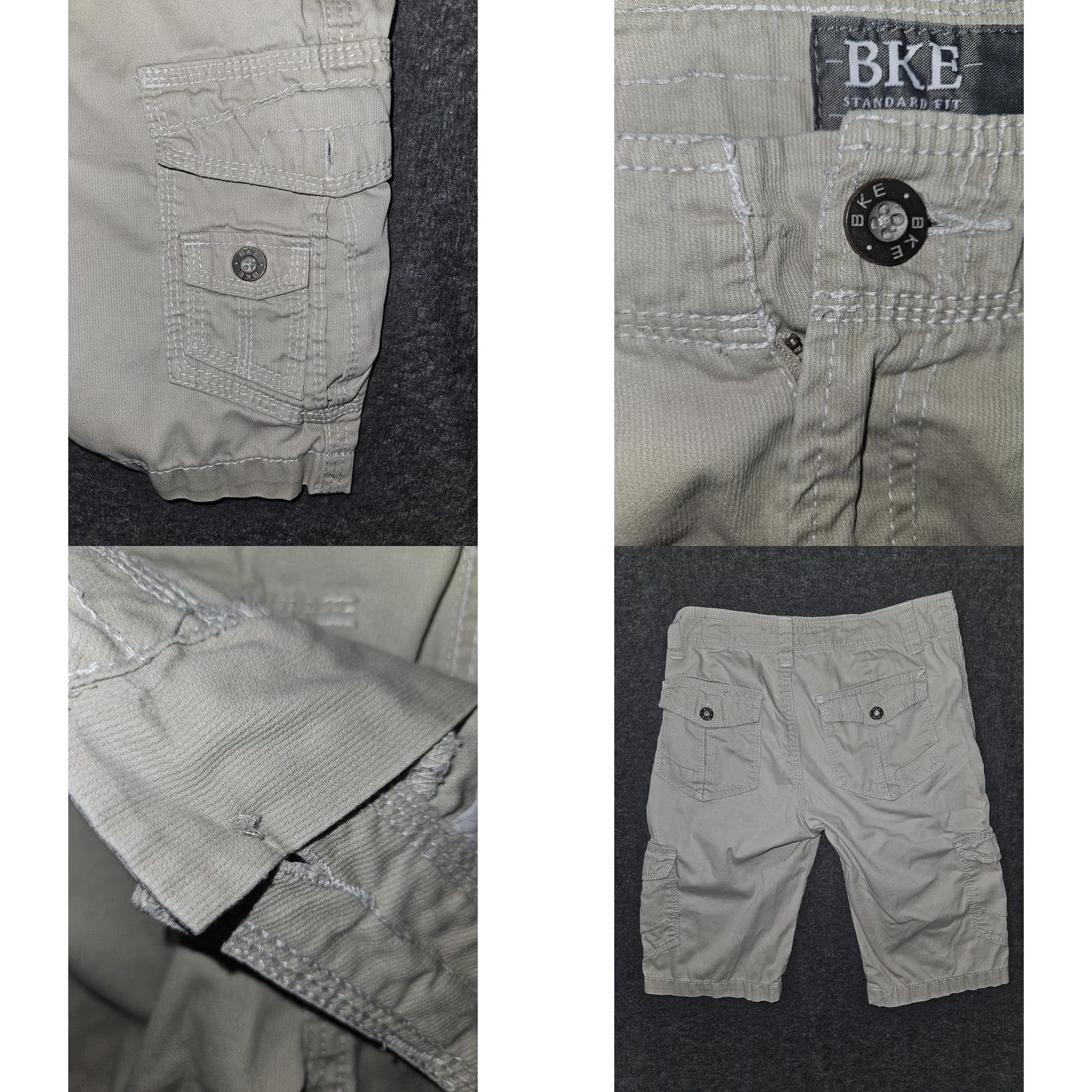 BKE BKE Cargo Shorts Mens 29 Beige Khaki Clyde Standard Fit Utility Pockets Casual Size US 29 - 8 Thumbnail