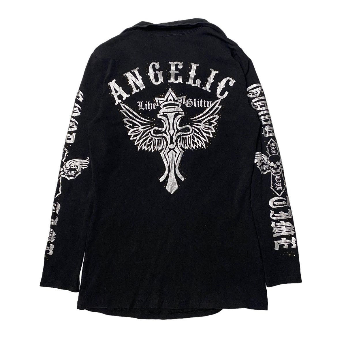 If Six Was Nine 2000's Japanese Skull Studded Longsleeve Size US XS / EU 42 / 0 - 2 Thumbnail