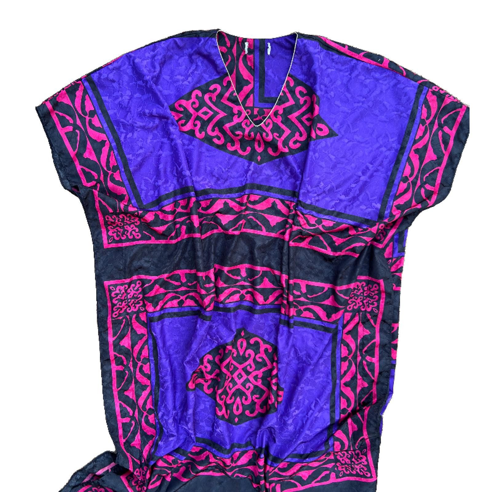 Other Violet & Red Geometric Winslar Kaftan 80s Size ONE SIZE - 7 Thumbnail