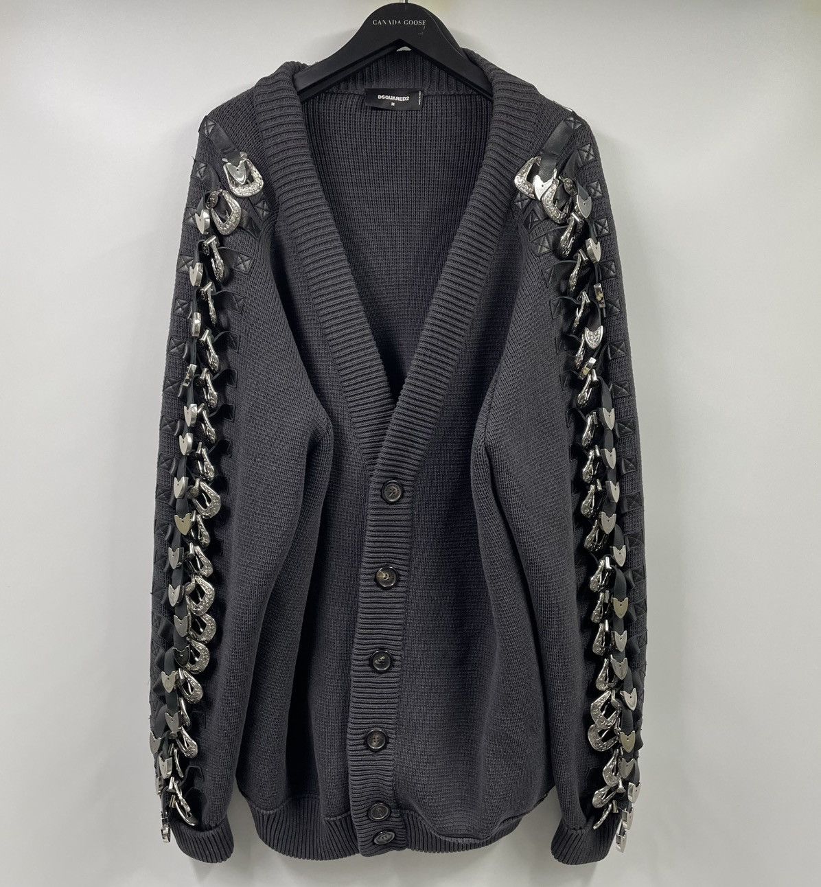 Dsquared2 DSQUARED2 SS18 Buckle Knitted Grey Oversized Cardigan M Size US M / EU 48-50 / 2 - 1 Thumbnail