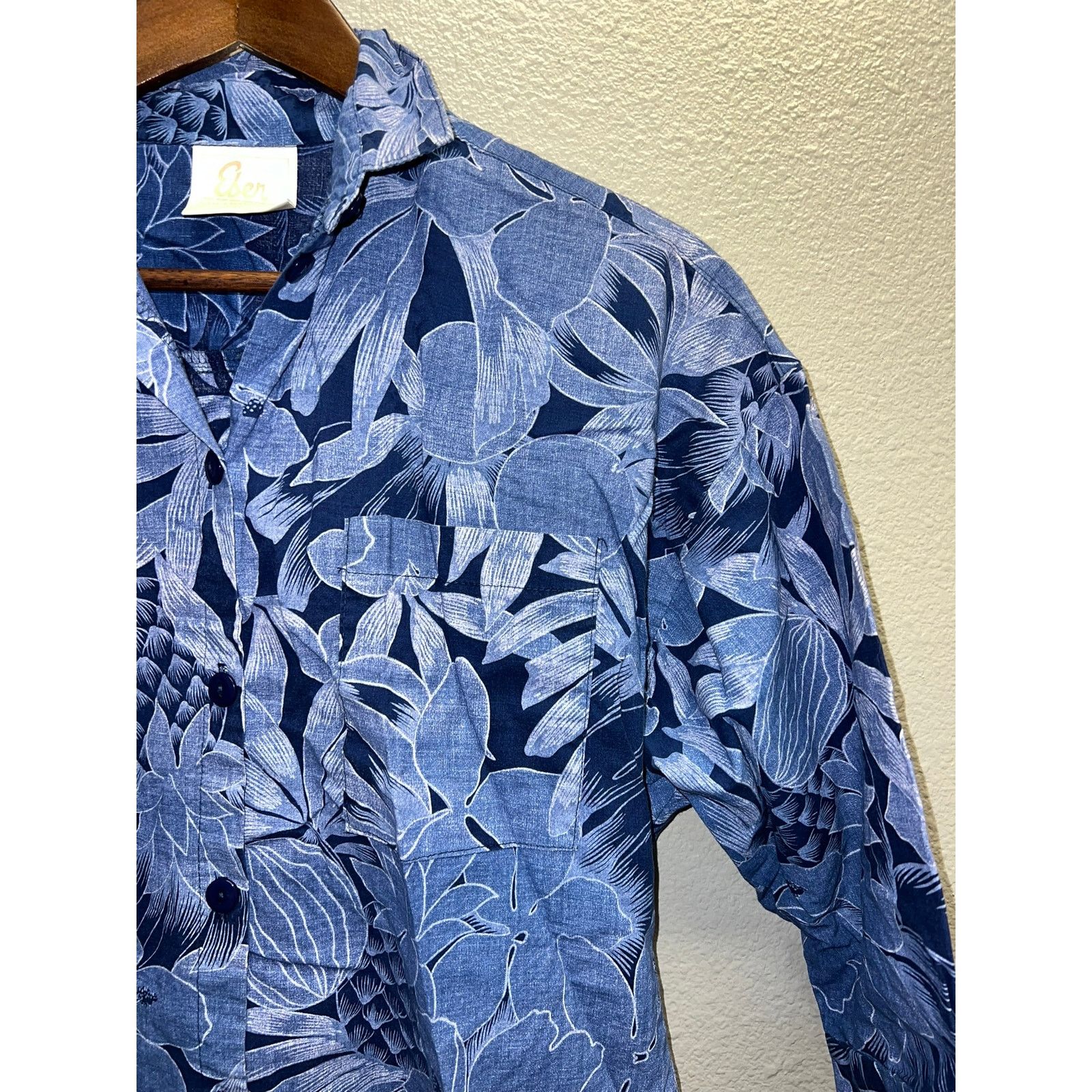 Vintage Vintage Eber Button Up Shirt San Francisco Blue USA Medium Size US M / EU 48-50 / 2 - 2 Thumbnail
