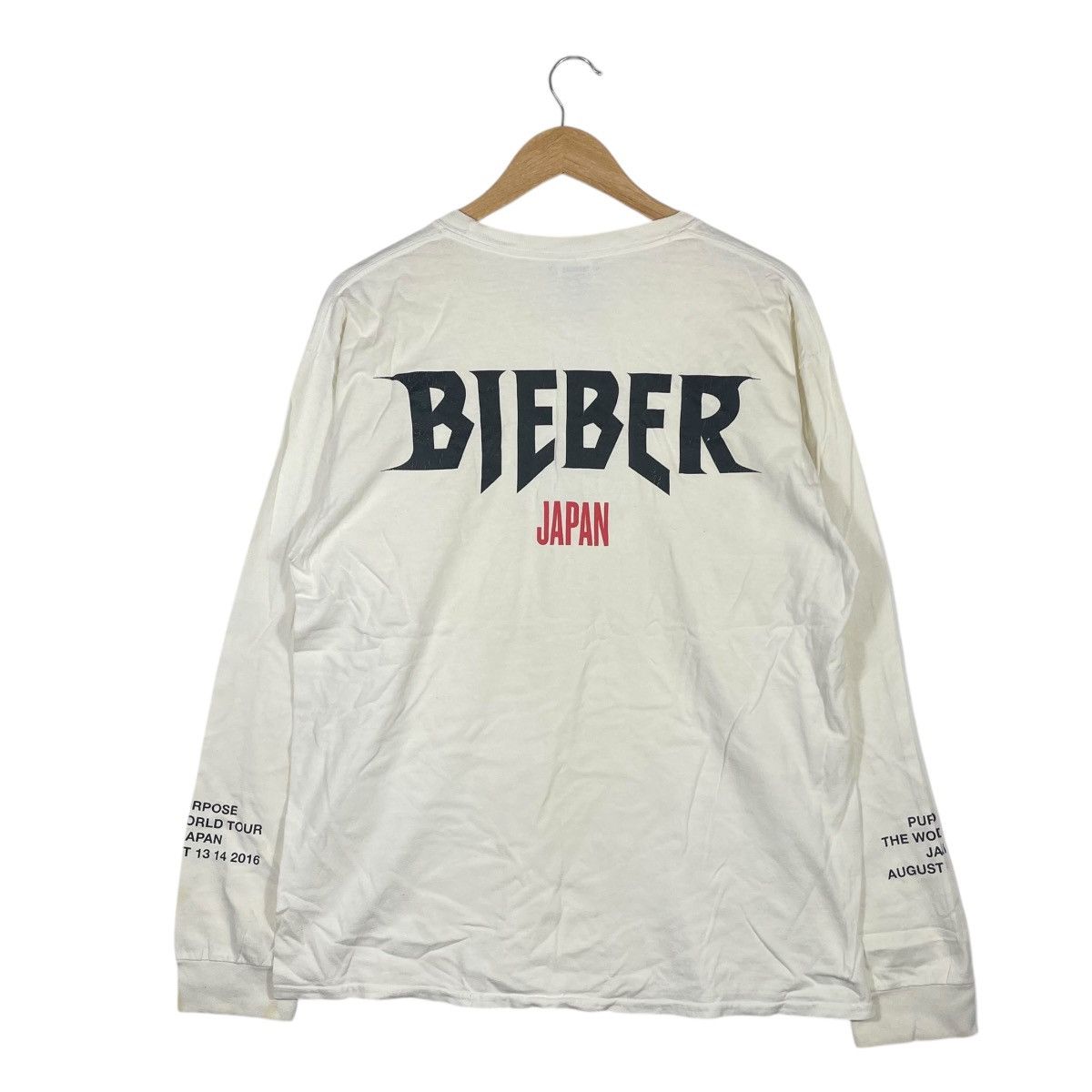 Justin Bieber Justin Bieber “Purpose World Tour” STAFF Long Sleeve T-Shirt Size US L / EU 52-54 / 3 - 4 Thumbnail
