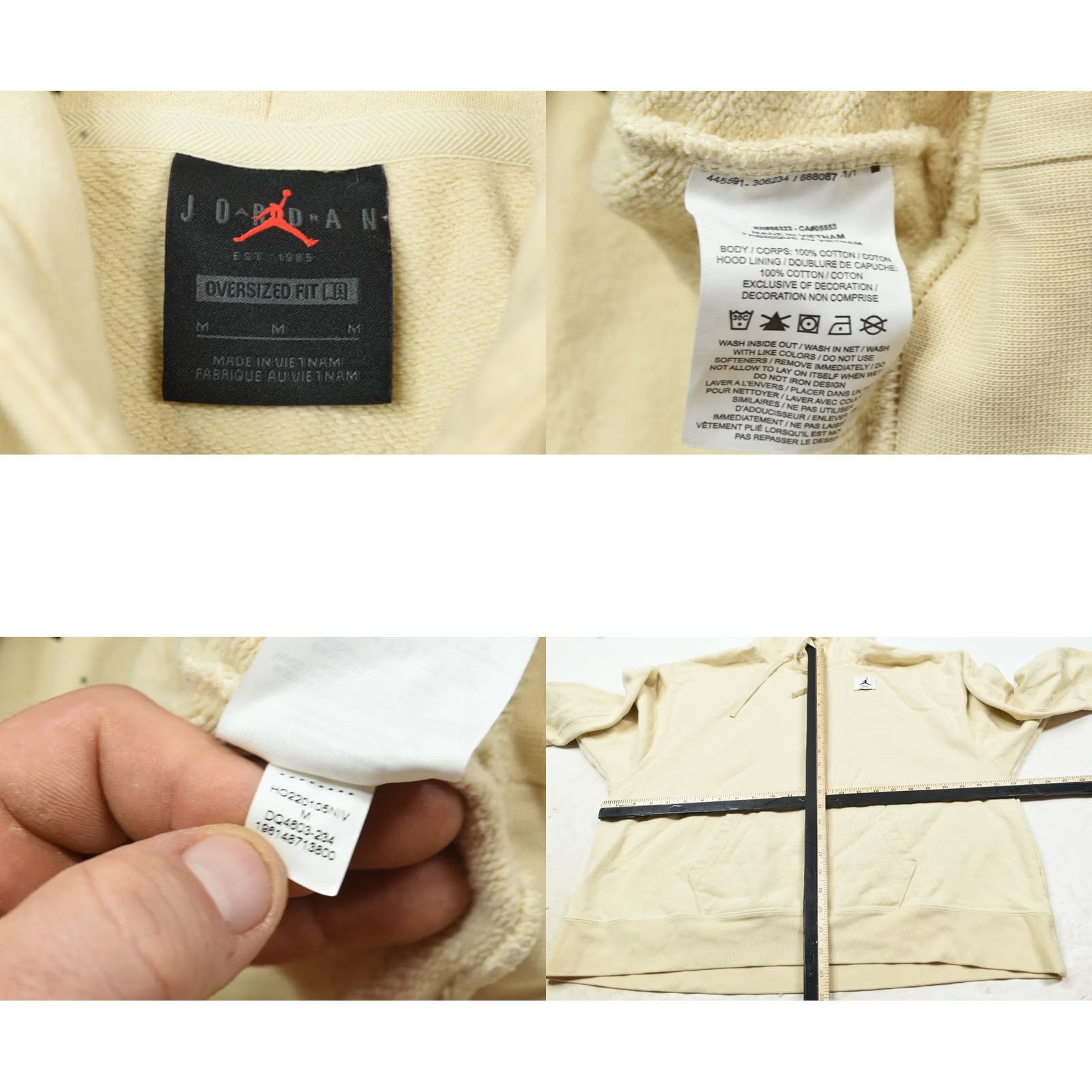 Jordan Brand VINTAGE Jordan Flight Sweatsuit Womens Medium Beach Tan Pullover Relaxed Fit Terry Size M / US 6-8 / IT 42-44 - 8 Thumbnail