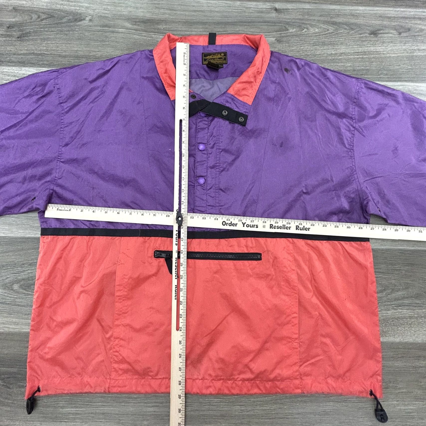 Eddie Bauer VINTAGE Eddie Bauer Jacket Mens XL Windbreaker Pouch Nylon 90s Outdoors Purple Red Collared Zip Pocket Size US XL / EU 56 / 4 - 5 Thumbnail