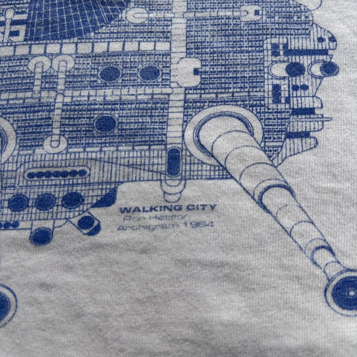 Fruit Of The Loom Vintage Archigram “Walking City” Graphic Tee 1984 Print / XL Size US XL / EU 56 / 4 - 5 Thumbnail
