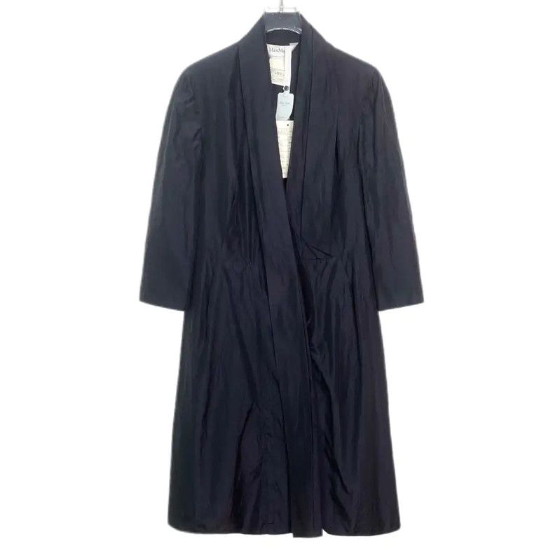 Max Mara MaxMara Navy Cotton Women's Trench Coat 0089 Size S / US 4 / IT 40 - 1 Thumbnail