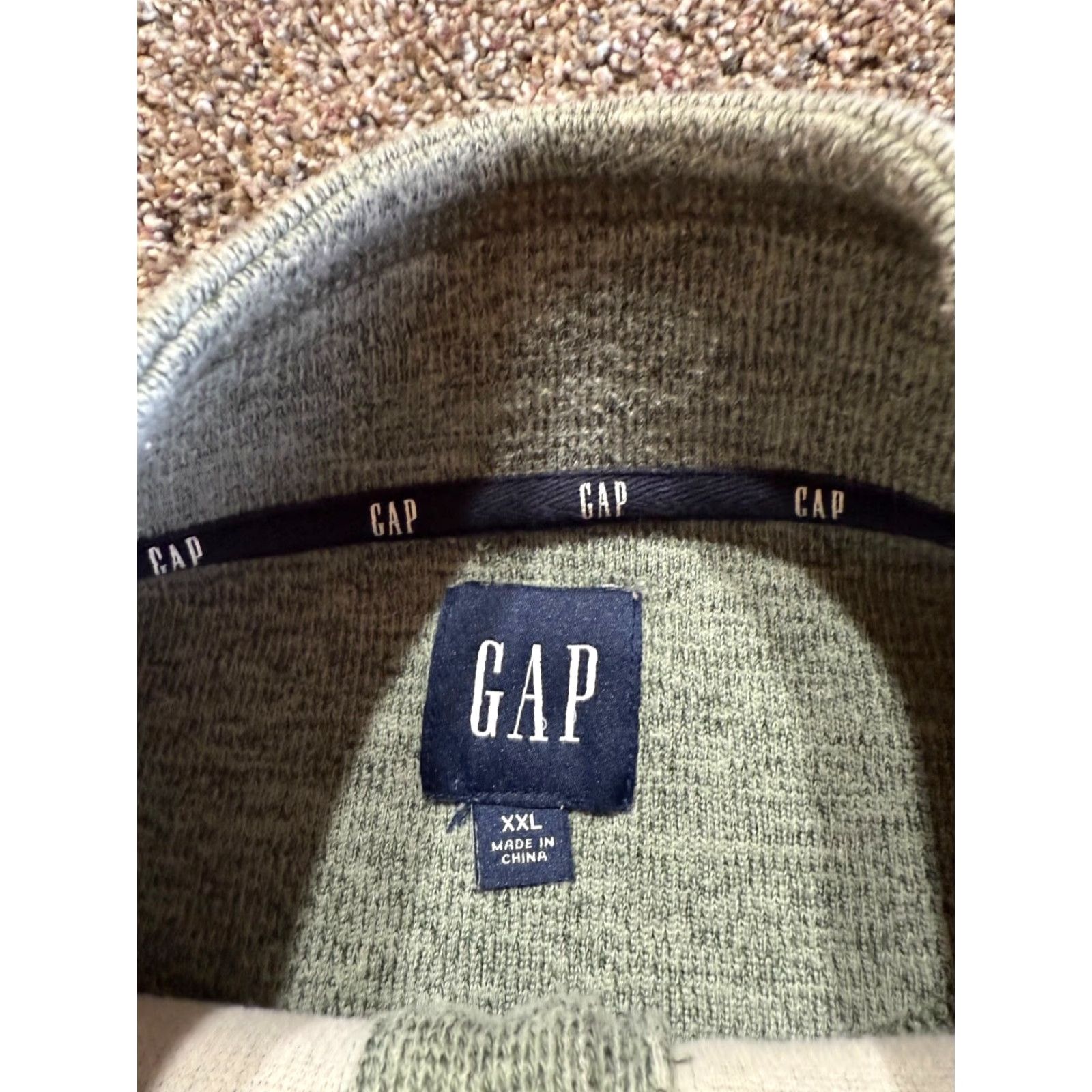 Gap Gap Mens Sweater Henley Long Sleeve Size 2XL Green Cotton Blend Size US XXL / EU 58 / 5 - 7 Thumbnail
