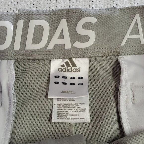 Adidas Adidas Unisex Sz. L Grey Belted Tapered Triple Stripe Sport Size 34" / US 12 / IT 48 - 6 Thumbnail