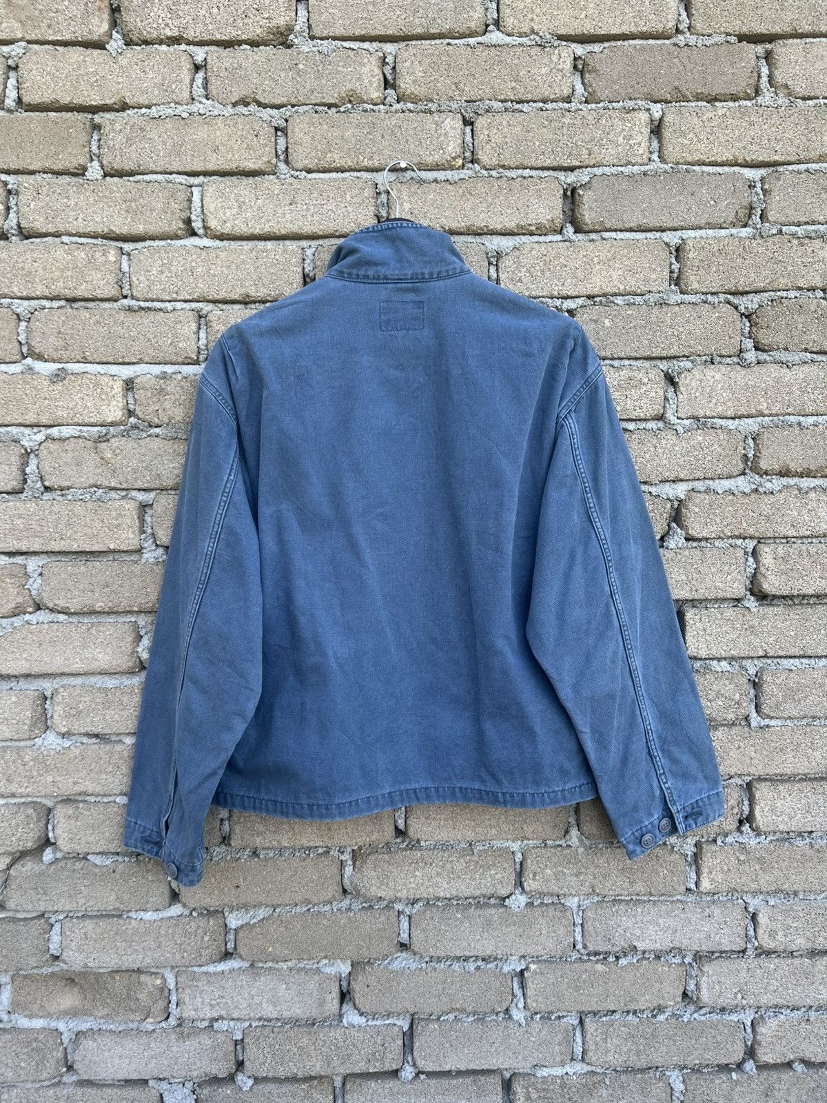 Japanese Brand Vintage Bartack Natural Denim Zipper Jacket Workwear Style Size US M / EU 48-50 / 2 - 7 Thumbnail