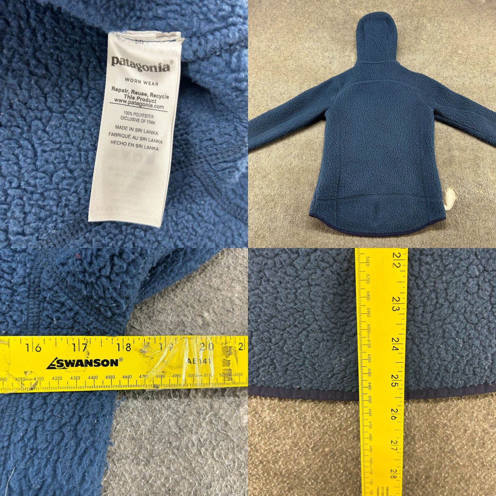 Patagonia Patagonia Jacket Womens XS Blue Hooded Retro Deep Pile Sherpa Fleece Full Zip Size XS / US 0-2 / IT 36-38 - 8 Thumbnail