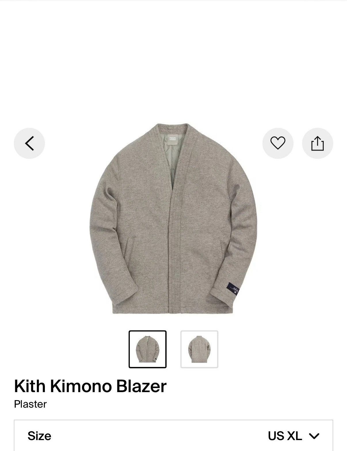 Kith Kith Kimono Blazer Plaster XL Size US XL / EU 56 / 4 - 5 Thumbnail