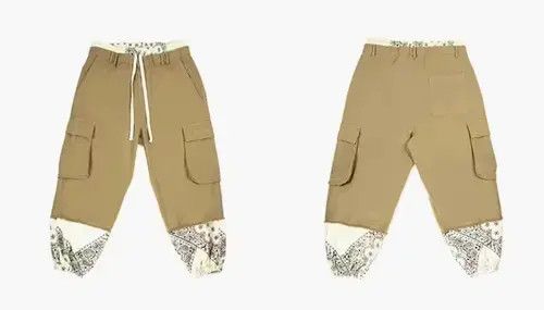 Japanese Brand 20AW Indigo Union Japan Khaki Bandana Paisley Jogger Pants Size US 32 / EU 48 - 2 Thumbnail