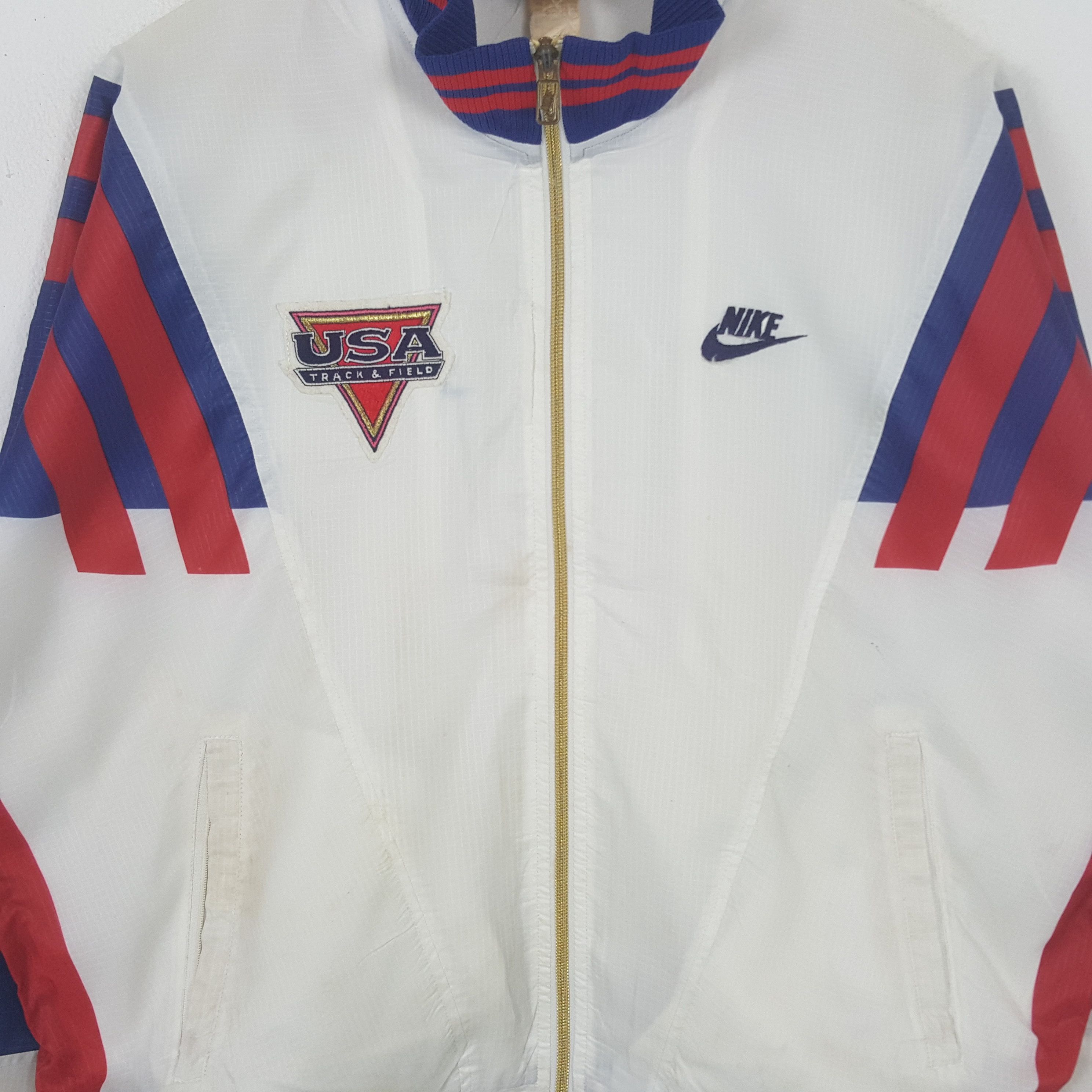 Nike Vintage NIKE USA Track & Field Windbreaker Jacket RR11 Size US XXL / EU 58 / 5 - 4 Thumbnail
