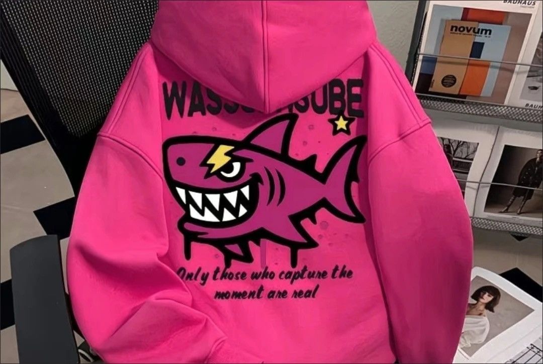 Other Shark Print Hoodie – Fire Dragon Fruit Pullover Size XL / US 12-14 / IT 48-50 - 4 Thumbnail