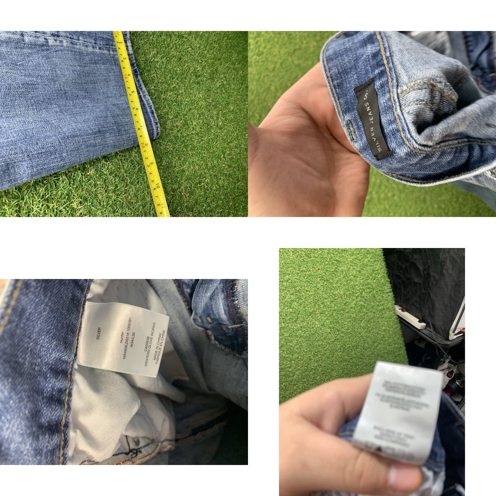 Silver Jeans Co. Silver Jeans Hunter Mens 34x32 Athletic Fit Tapered Leg Denim Jeans Blue Stretch Size US 34 / EU 50 - 8 Thumbnail