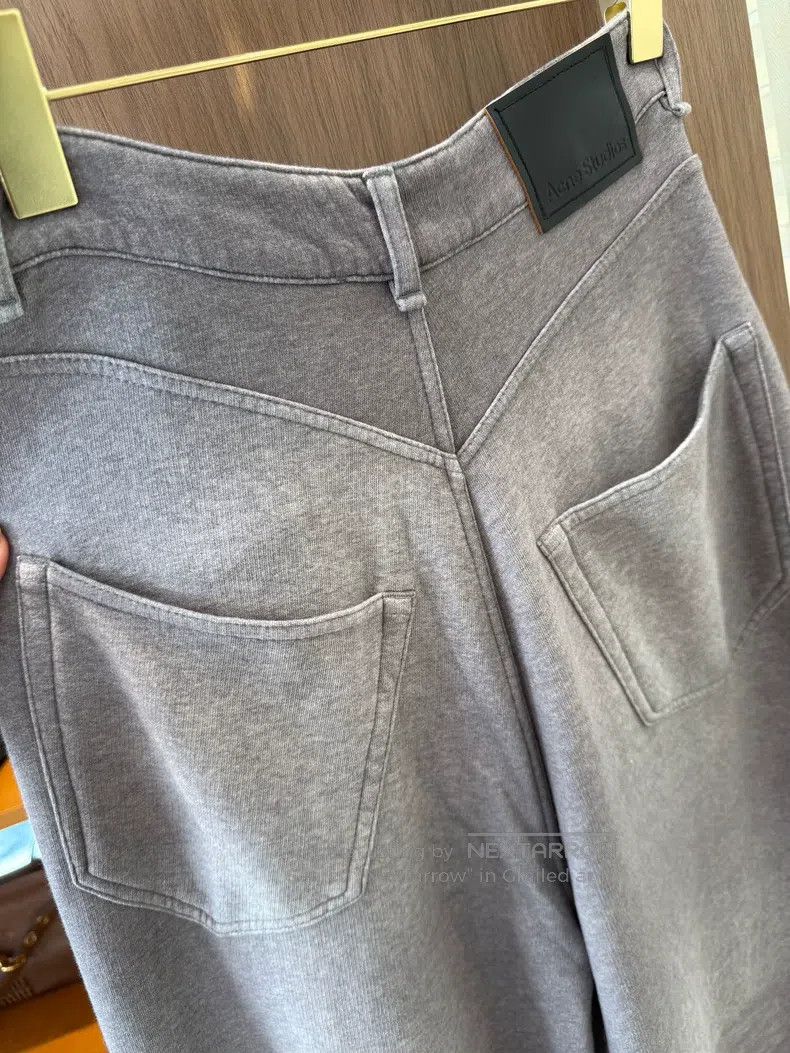 Acne Studios Acne Studios Grey high-waisted wide-leg pants Size US 28 / EU 44 - 4 Thumbnail