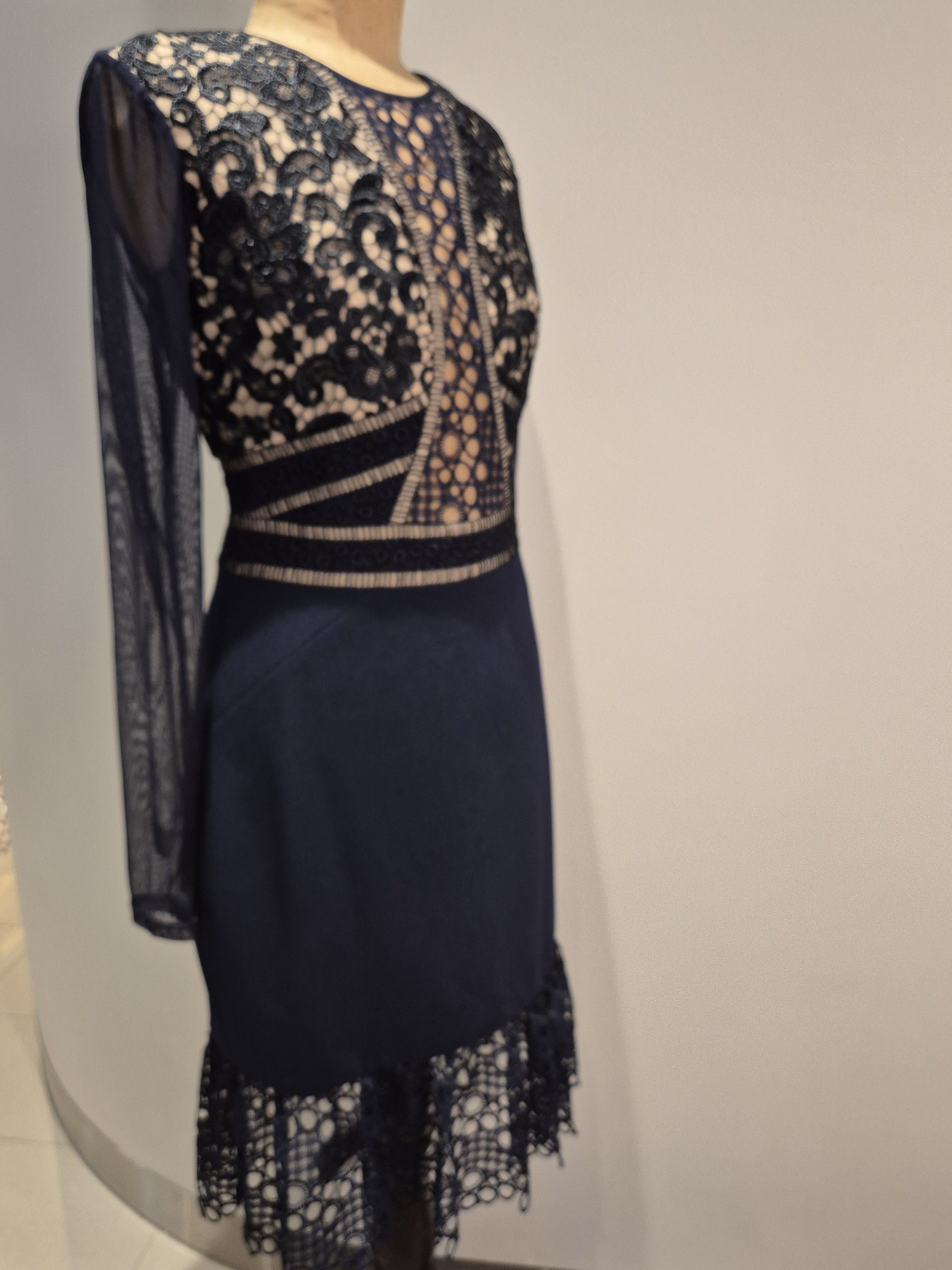 Designer British designer Three Floor navy mid length dress Size S / US 4 / IT 40 - 4 Thumbnail