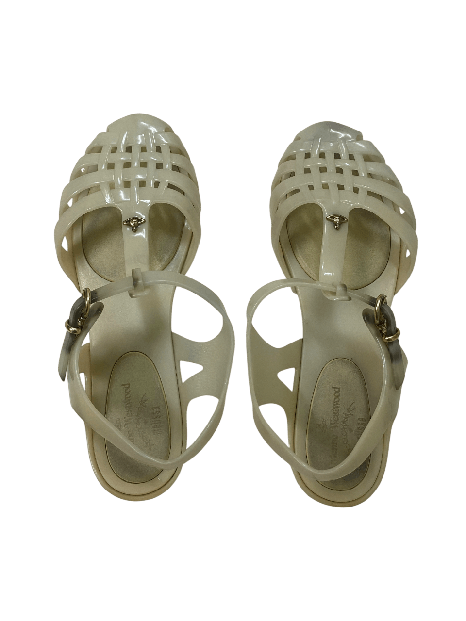 Vivienne Westwood 2 pair Vivienne Westwood Melissa Gold Rubber Shoe Sandal Size US 8 / IT 38 - 12 Thumbnail