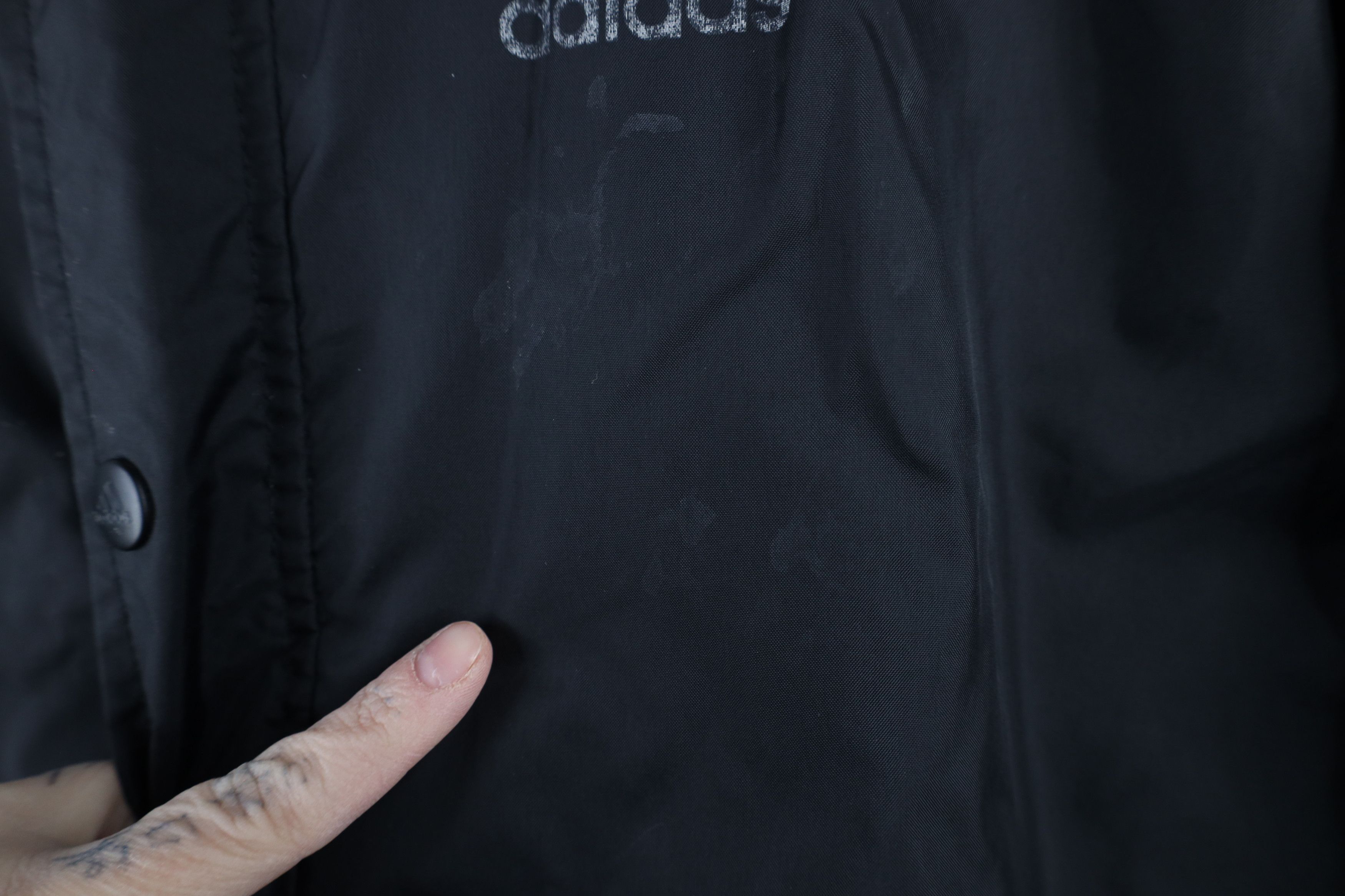 Adidas × Vintage Vintage 90s Adidas Spell Out Lined Hooded Windbreaker Jacket Size US XL / EU 56 / 4 - 5 Thumbnail