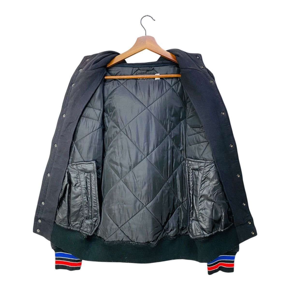 Japanese Brand Real B Voice Varsity Jacket Hoodie Button Up Quilted Jacket Size US M / EU 48-50 / 2 - 6 Thumbnail