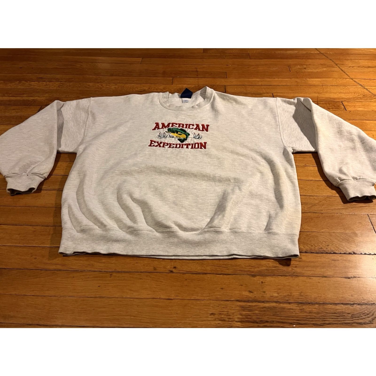 Vintage VINTAGE Oarsman 913 American Expedition Fishing Sweatshirt Shirt Mens 2XL Grey Size US XXL / EU 58 / 5 - 2 Thumbnail