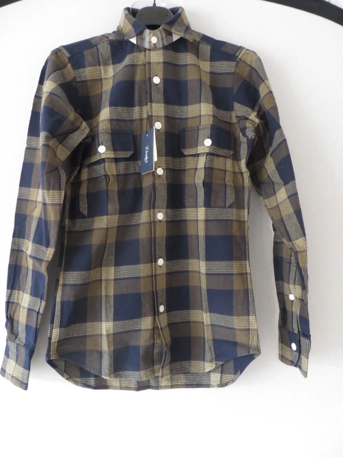 Drake's CHECKED SHIRT SIZE XS Size US XS / EU 42 / 0 - 3 Thumbnail
