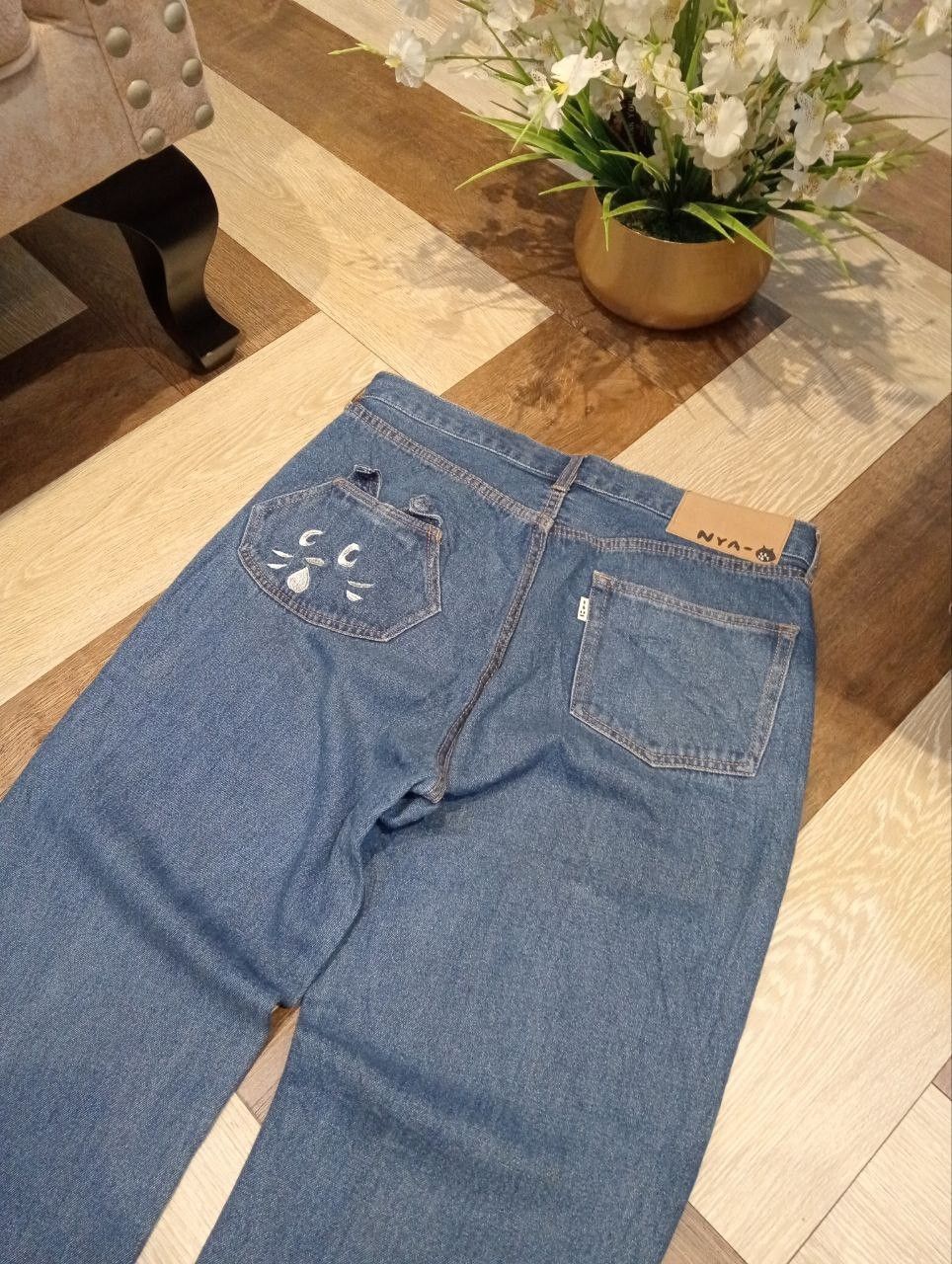 Ne-Net VINTAGE NE-NET ISSEY MIYAKE BLUE DENIM PANTS Size 32" / US 10 / IT 46 - 9 Thumbnail