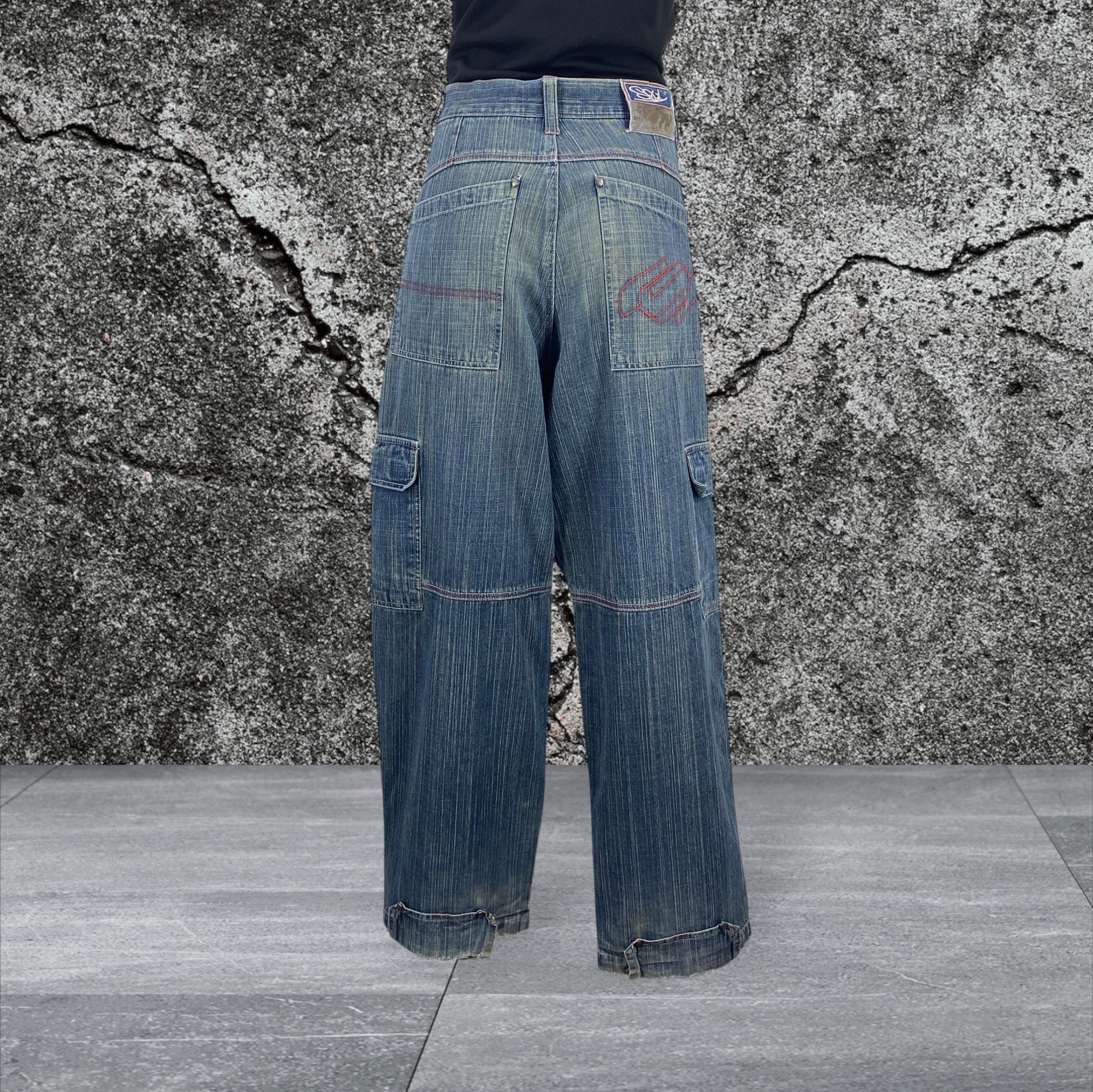 Japanese Brand Soul USA Denim Vintage Baggy Loose Hip Hop Jeans Size US 30 / EU 46 - 2 Thumbnail