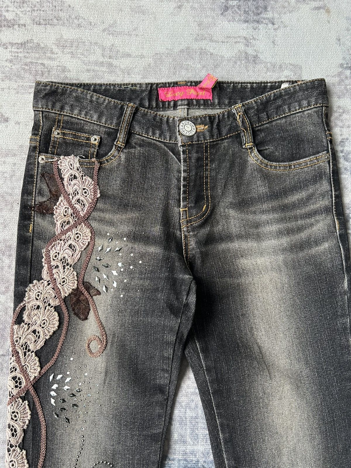 If Six Was Nine Lucy Pearl Flared Jeans Size US 29 - 6 Thumbnail