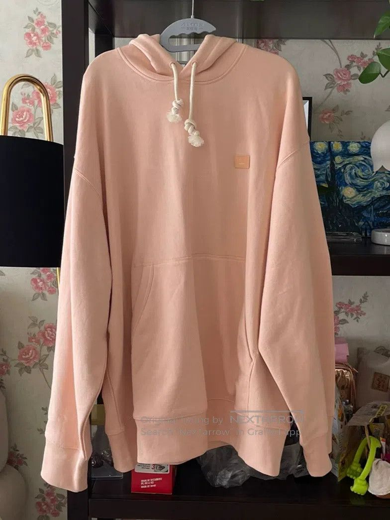 Acne Studios Acne Studios Face Expression Pink Smiley Hooded Sweatshirt Size US L / EU 52-54 / 3 - 1 Thumbnail