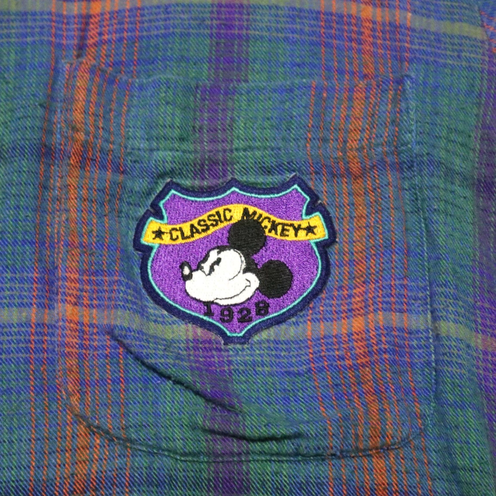 Disney Disney Mickey Mouse Blue Plaid Shirt Short Sleeve Men XL Button-Front with Pockets Size US XL / EU 56 / 4 - 2 Thumbnail