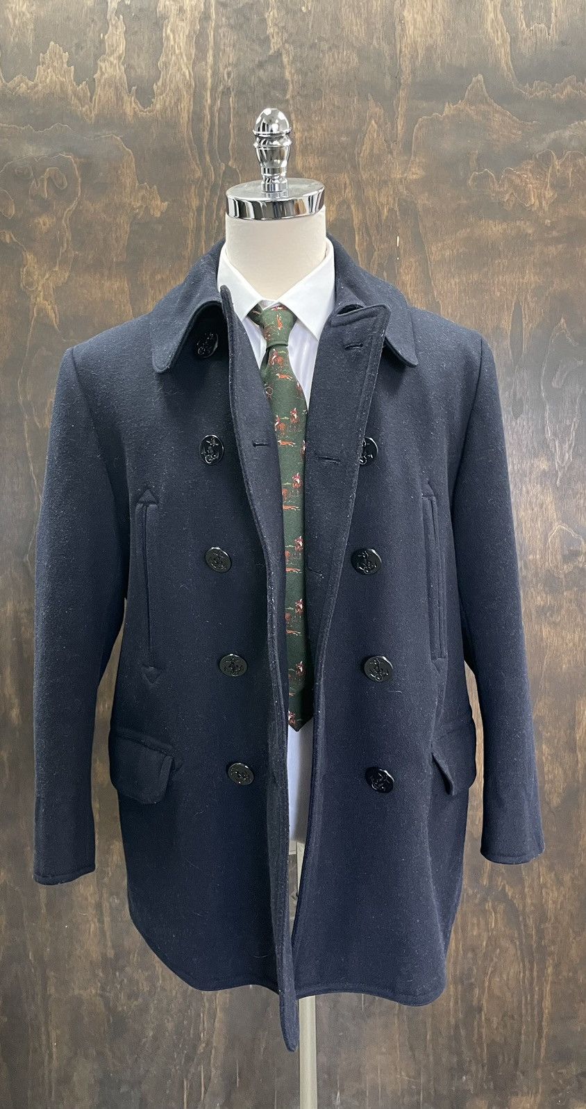 RRL Ralph Lauren Melton Wool Peacoat Size US XL / EU 56 / 4 - 1 Thumbnail