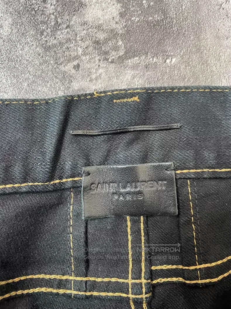 Saint Laurent Paris Saint Laurent Paris Black Large Destroyed Denim Pants with Size US 32 / EU 48 - 5 Thumbnail