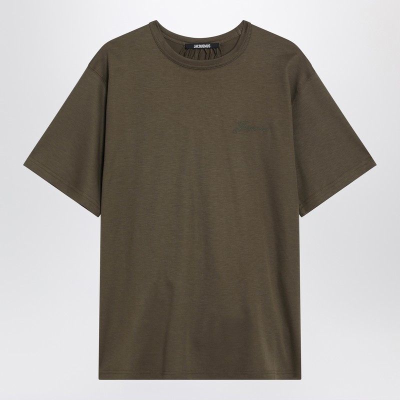 Jacquemus Jacquemus Khaki T-Shirt With Pleats On The Back Size M / US 6-8 / IT 42-44 - 1 Thumbnail