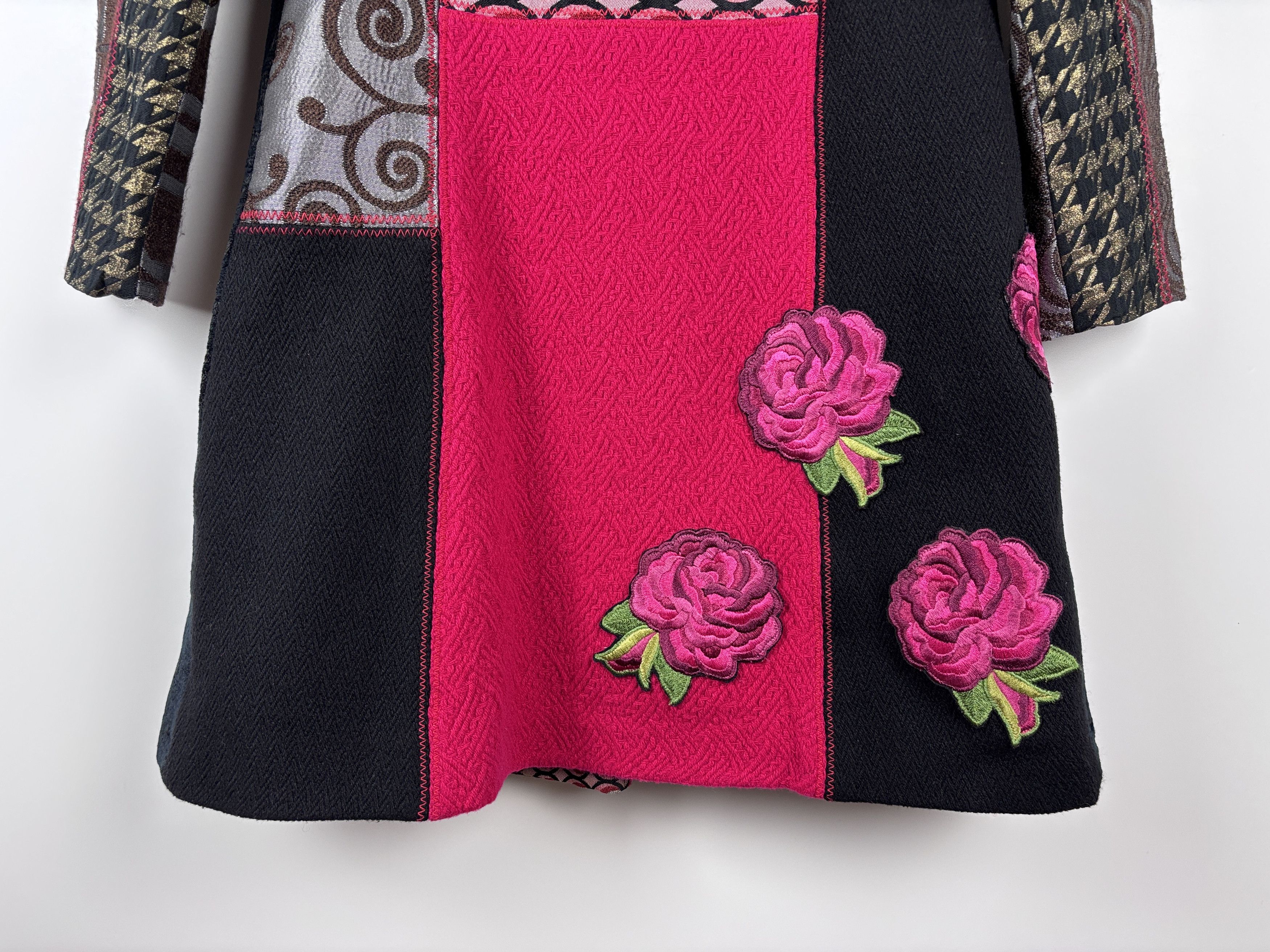 Desigual Womens Desigual Floral Multicolor Coat Size ~38 Size XS / US 0-2 / IT 36-38 - 7 Thumbnail