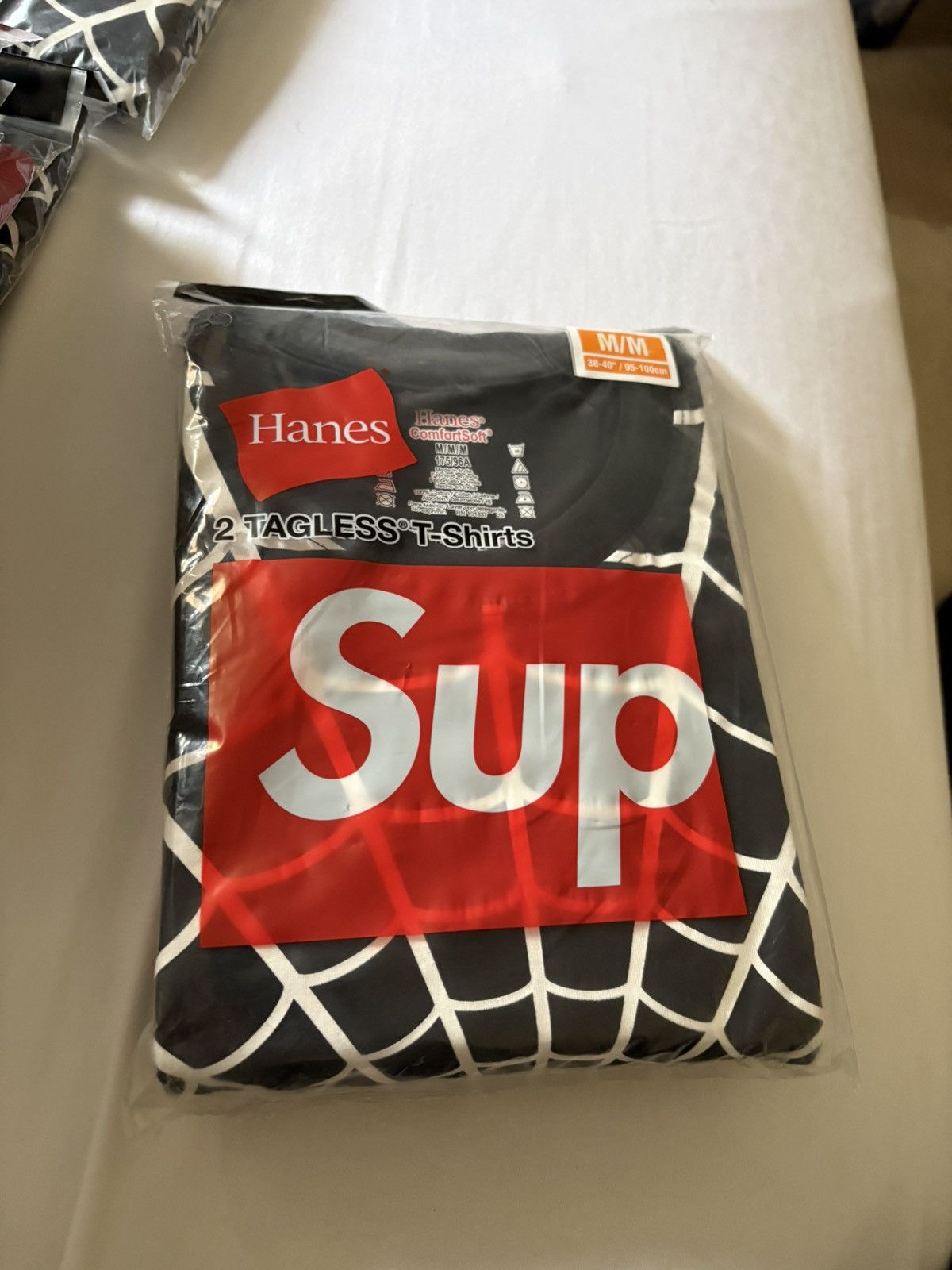 Supreme Spiderman Hanes 2 Pack Tees M Black