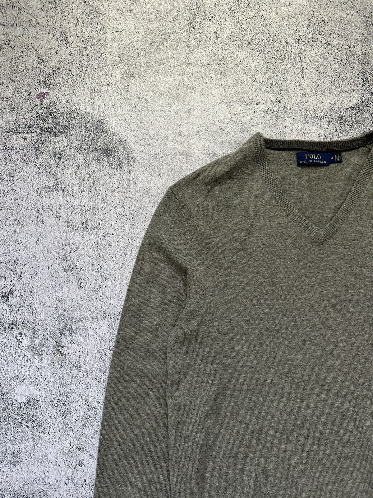 Polo Ralph Lauren Vintage Polo Ralph Lauren Grey Knit Sweater Logo Size US M / EU 48-50 / 2 - 2 Thumbnail