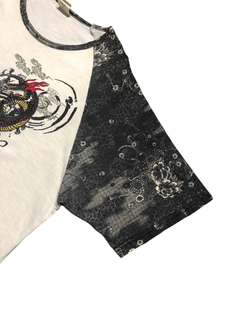 Japanese Brand Sukajan T-shirt Dragon Over Print Shirt Sleeve Tee Size US L / EU 52-54 / 3 - 14 Thumbnail