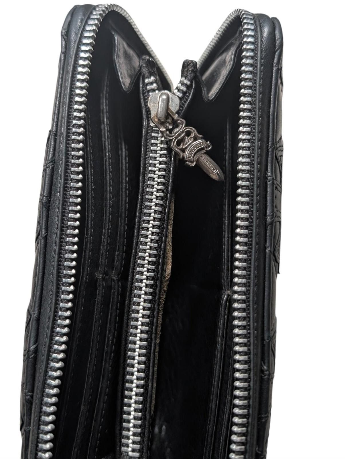 Chrome Hearts Quilted Cross Patch Zip Wallet Size ONE SIZE - 3 Thumbnail