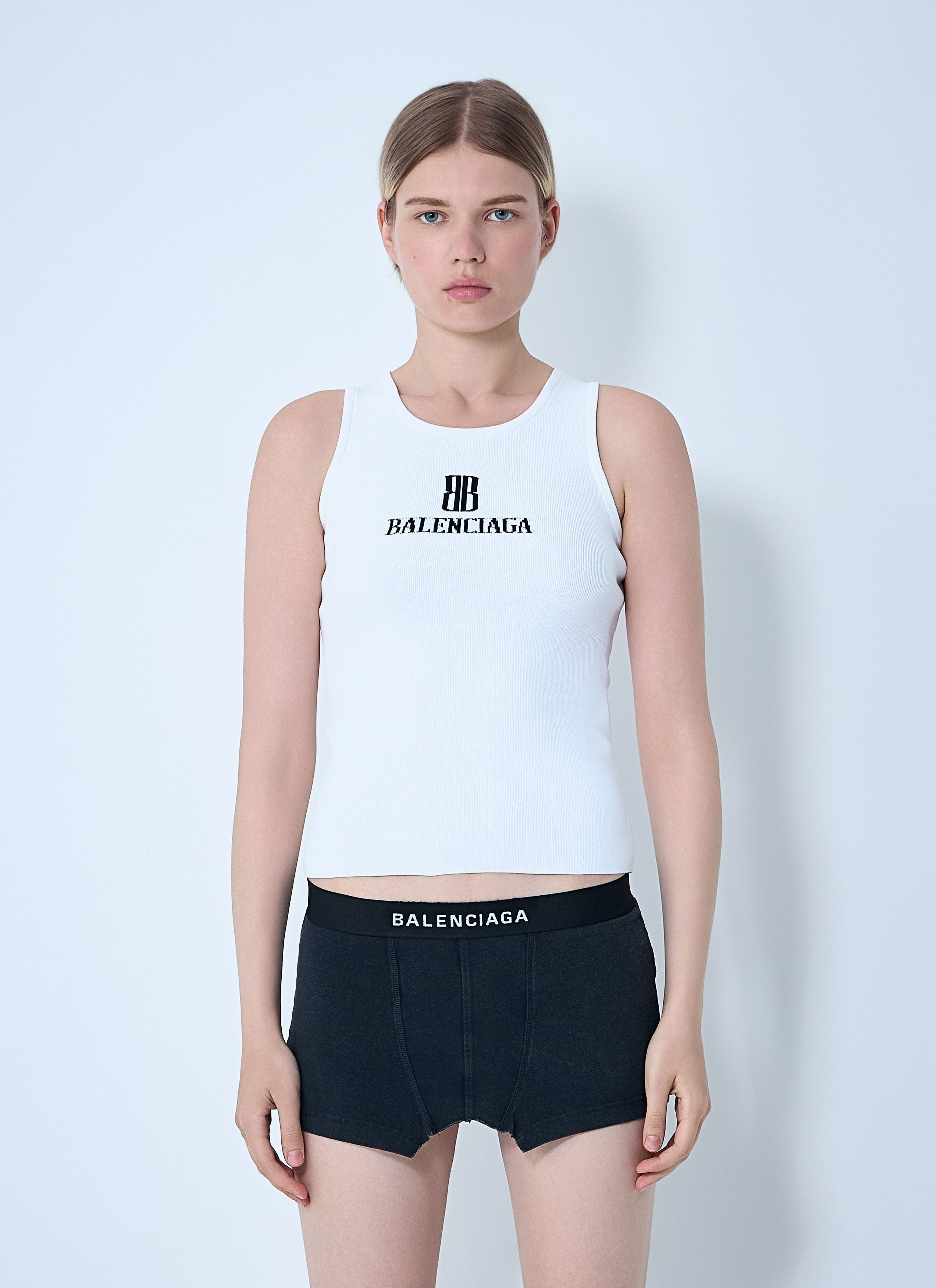 Balenciaga Logo Motif Tank Top Size L / US 10 / IT 46 - 1 Thumbnail